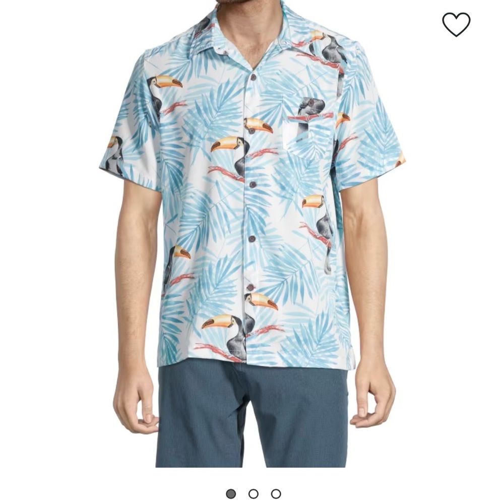 Havana Jim Men's Tropical Print Short Sleeve Shirt
